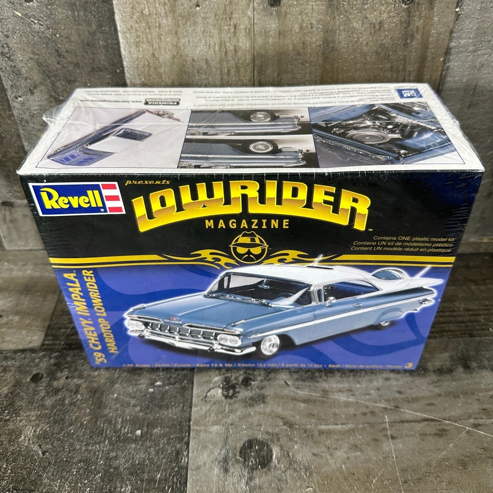 2004 Revell 1:25 Lowrider Magazine '59 Chevy Impala Hardtop Model Kit Sealed